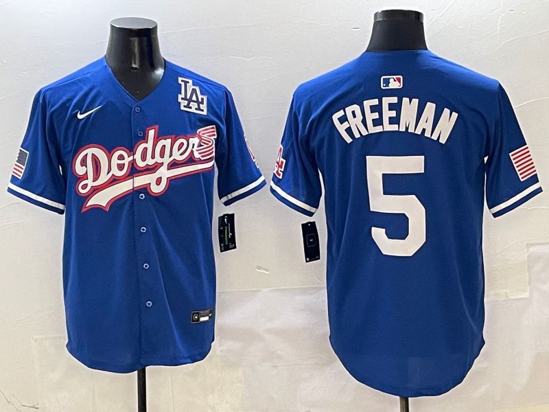 Men Los Angeles Dodgers #5 Freeman Blue Second generation Joint Name Nike 2025 MLB Jersey style 9->los angeles dodgers->MLB Jersey